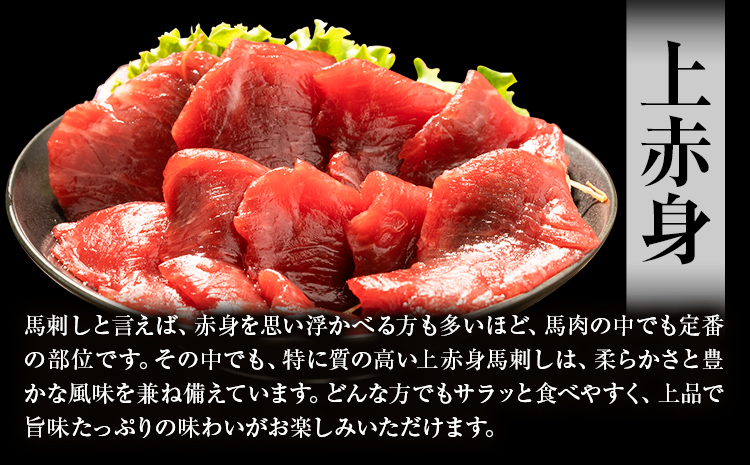 特選馬刺しセットC 合計400g 2種類 セット 上赤身100g×2 ロース100g×2 有限会社七城町特産品センター《90日以内に出荷予定(土日祝除く)》熊本県 菊池市 馬肉 馬刺し 食べ比べ 詰め