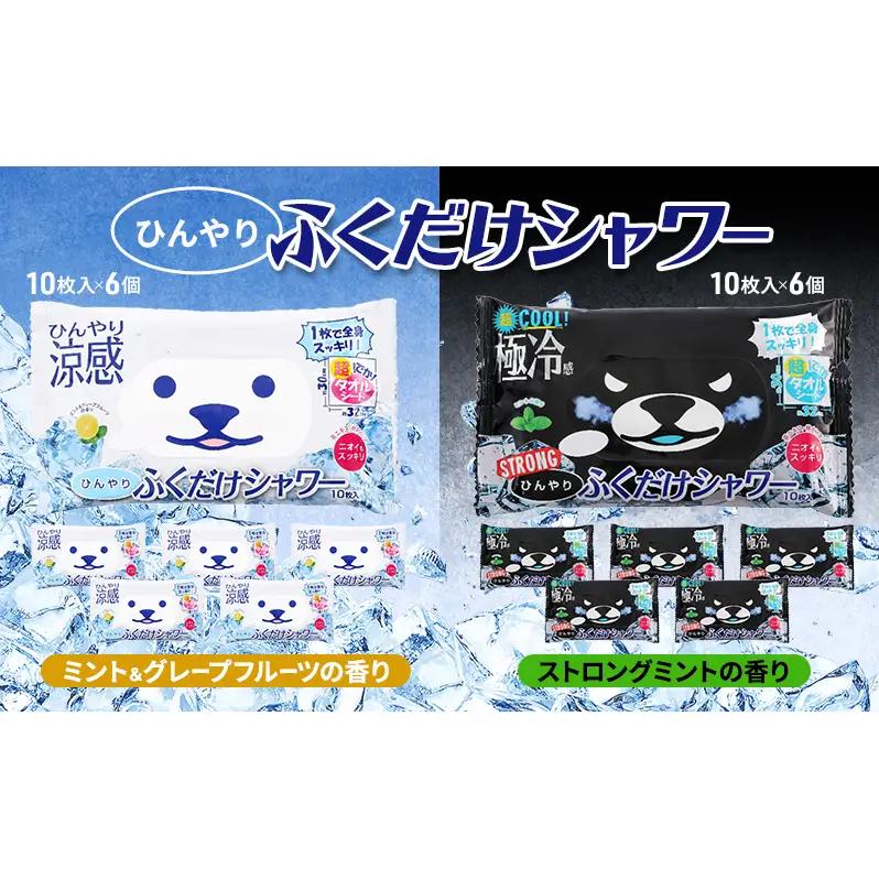 ボディシート ひんやりふくだけシャワー ストロング 消臭 ミント ボディシート【12個セット】