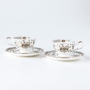 NARUMI 食器 ペアティー・コーヒーセット カップ ティーカップ コーヒーカップ ソーサー ペア セット 紅茶 コーヒー ブラックミラノ 三重ナルミ ナルミ 鳴海製陶 鳴海 ギフト ボーンチャイナ