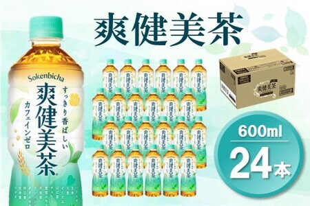 爽健美茶 600mlPET×24本(1ケース)【コカコーラ カフェインゼロ 香ばしい おいしい ブレンド茶 お茶 国産 ハトムギ 玄米 大麦 ドクダミ植物素材 飲料 飲みきり ペットボトル】 Z3-F047040