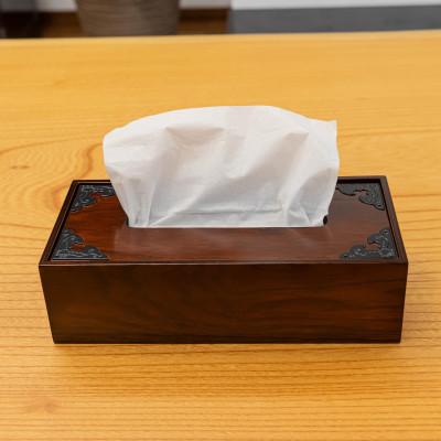 ふるさと納税 利府町 仙台箪笥　ティッシュボックス　拭き漆風ウレタン塗装