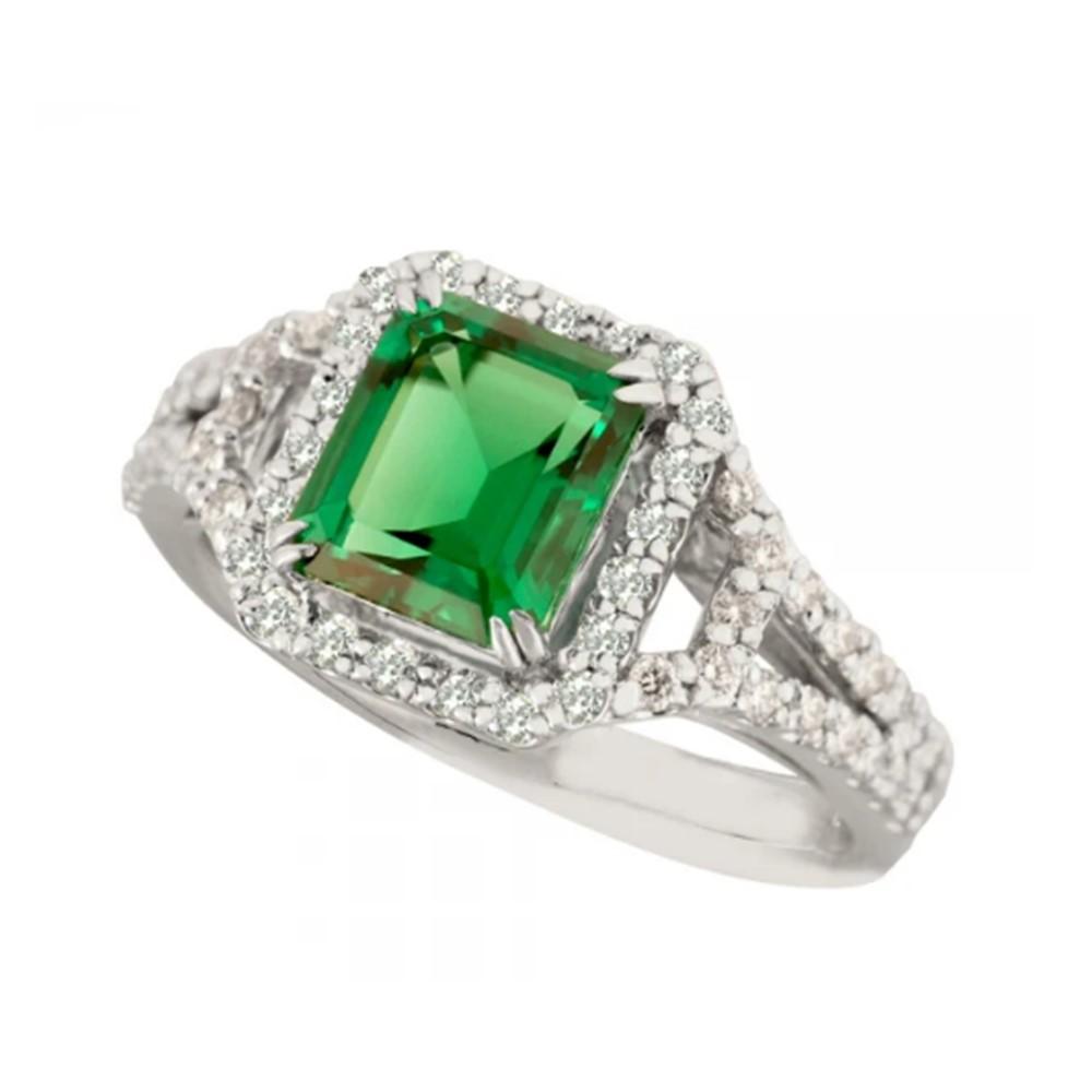 【高島屋選定品】＜京セラ＞クレサンベール＜エメラルド／ダイヤモンド／プラチナ＞PT900 リング エメラルドカット 5月誕生石 ［ 京都 宝石 ジュエリー 人気 おすすめ 高級  特別 おしゃれ ファッション ブランド ダイヤ エメラルド ］ 261009_A-XG005