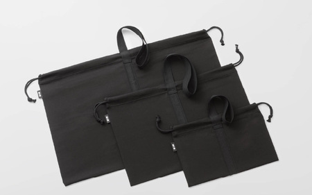 BAGSBAG 2 BAGS Mサイズ BK 〈 とてもシンプルで自由な使い方ができる巾着〉