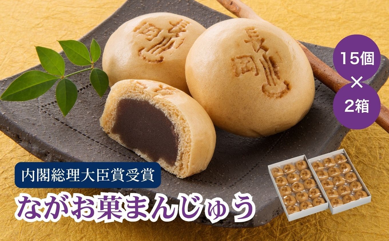 
                  内閣総理大臣賞受賞！「ながお菓まんじゅう」（15個入×2箱）| 菓子 生菓子 和菓子 餡子 温泉饅頭 饅頭 お土産  期間限定 静岡県 伊豆の国市
                