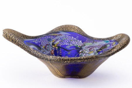 金・プラチナ象嵌「光琳」1983J.CAVIAR　BOWL 皇煌（こうおう）【カラー：ブルー】