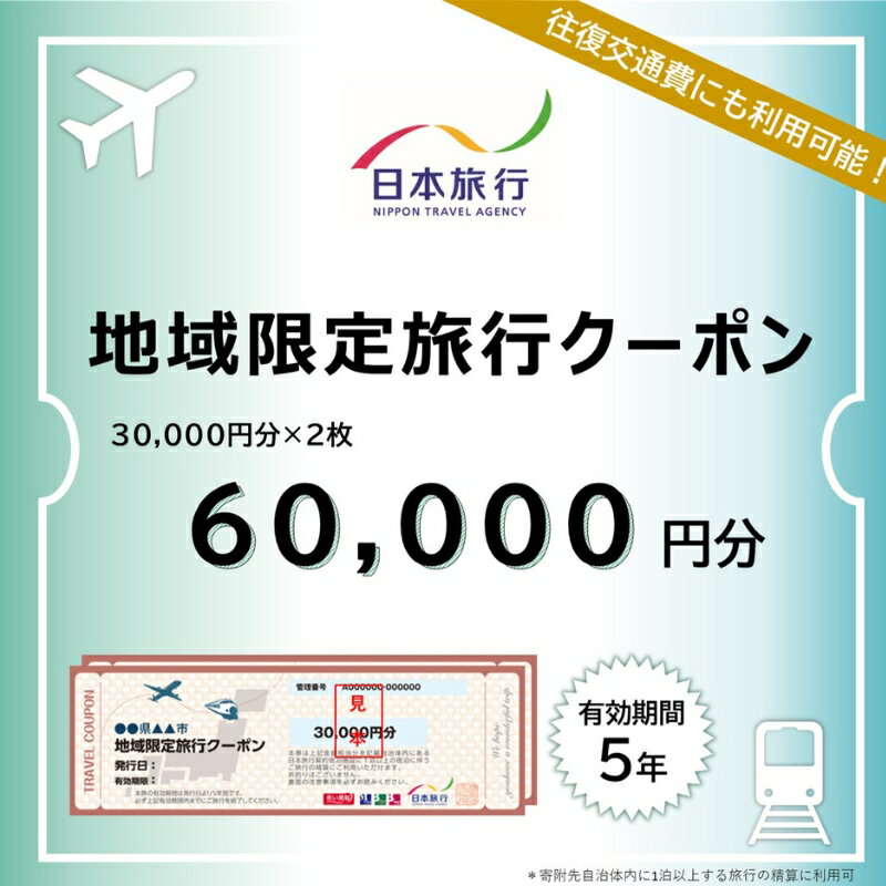 【ふるさと納税】 三重県伊賀市 日本旅行 地域限定旅行クーポン60,000円分 / チケット 旅行 宿泊券 ホテル 観光 旅行 旅行券 交通費 体験 宿泊 夏休み 冬休み 家族旅行 ひとり カップル 夫婦 親子 トラベルクーポン 伊賀旅行 伊賀上野 【nhrk0002】
