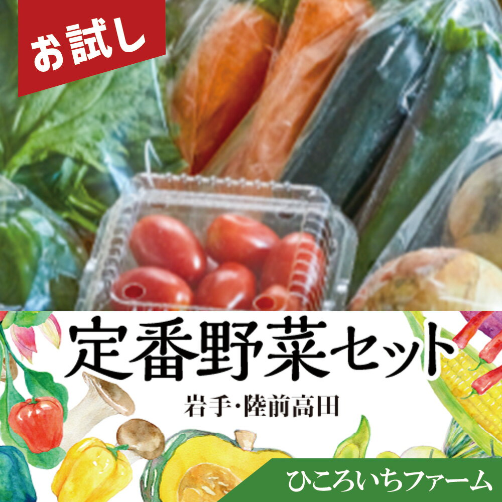 【ふるさと納税】野菜セット 約5〜7種類 旬 産地直送 [ 産地直送 野菜 やさい ベジタブル 詰め合わせ 季節 お試し 冷蔵 お楽しみ こだわり 農家 地産 農業 料理 岩手 陸前高田 ひころいちファーム ] 大根 白菜 にんじん じゃがいも ブロッコリー きゅうり なす など