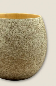 木製 エッグカップ 乱糸マット仕上げ 漆白