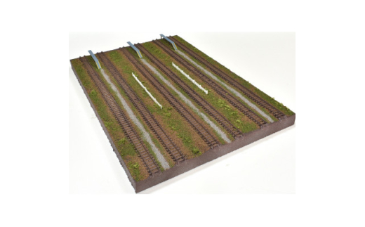 Nゲージ用 鉄道ジオラマ展示台 37×26cm 6線ヤード【1590702】
