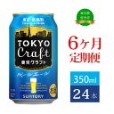 【ふるさと納税】定期便 6ヶ月 ビール サントリー 東京クラフト ペールエール 350ml 缶 24本【定期便 350 エール お酒 クラフトビール プレゼント 贈り物 お歳暮 お正月 お年賀 お中元 バーベキュー 東京 クラフト アウトドア キャンプ ソロキャン ギフト 送料無料】