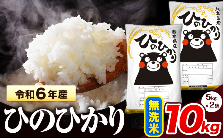 令和6年産 ひのひかり 無洗米 10kg 《7-14日以内に出荷予定(土日祝除く)》 熊本県産 無洗米 精米 氷川町 ひの 送料無料 ヒノヒカリ コメ 便利 ブランド米 お米 おこめ 熊本 SDGs---hkw_hn6_wx_25_25500_10kg_m---