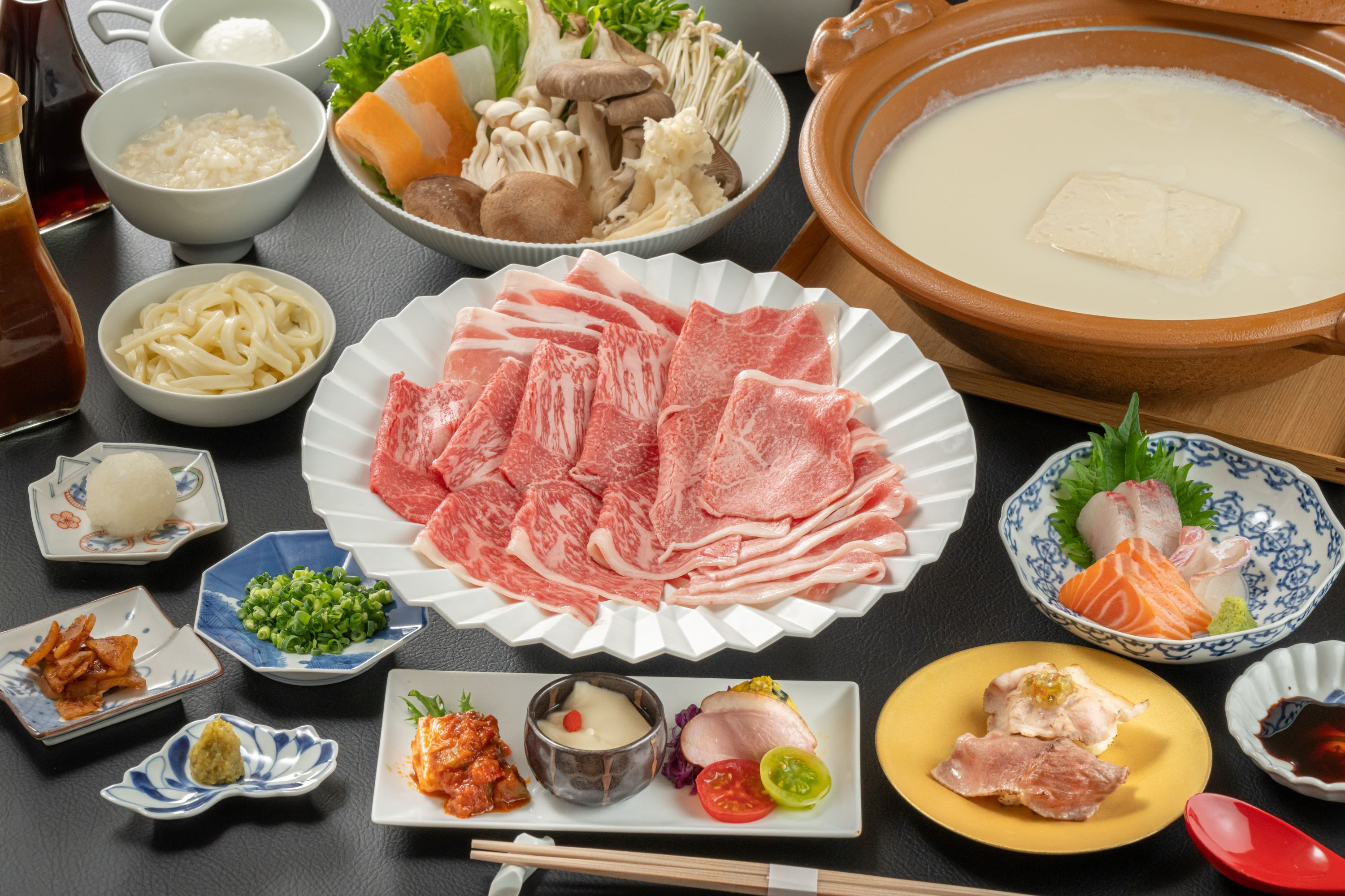 李荘庵　佐賀牛しゃぶしゃぶ　一例