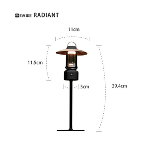 RADIANT ラディアント キャンプ用ランタン(グレー)[EVOKE／イヴォーグ公式]｜アウトドア 防災 キャンプ用品 [0597]