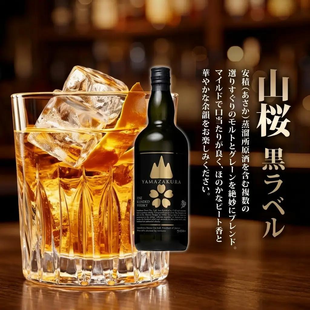 ウイスキーセット YAMAZAKURA 黒ラベル ウイスキーセット【BONDS963 2種】【無地熨斗 送料無料】