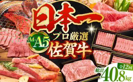 【全12回定期便】佐賀牛 大満喫定期便【田中畜産牛肉店】 [HBH043] 黒毛和牛 牛肉 肉 定期 赤身 ロース スライス 焼肉