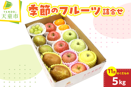 季節 の フルーツ 詰合せ 5kg 11月分 果物 山形 フルーツ