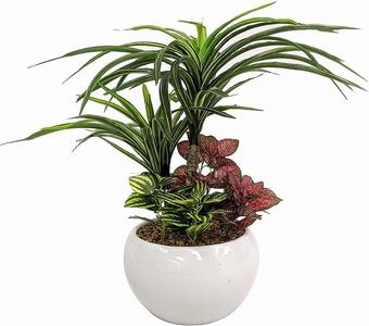 人工観葉植物　ユッカ寄せ植えジャングルポット