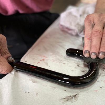 ふるさと納税 海南市 メンズ傘　紀州漆器アンブレラ　曙　職人の手で1本1本持ち手を加工【16本骨和傘】 |  | 03