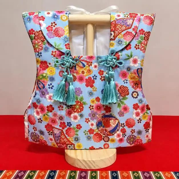 【4.水色系（桜・梅・鞠）】【選べる8色】ベビーお祝い着(被布)