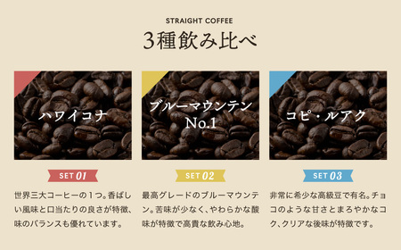 缶入り最高級コーヒー　３種　ハワイコナ 100g  ブルマン 100g　コピ・ルアク 80g/カフェアダチ　珈琲　コーヒー　自家焙煎　COFFEE　焙煎　ブルーマウンテン　ハワイ・コナ　コピ・ルアク