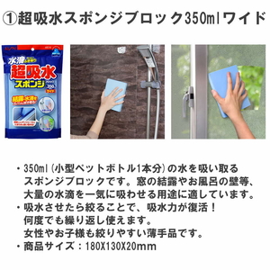水回りのお掃除に役立つ！アイオンスポンジセット_BW06｜清掃 掃除 スポンジ クロス 吸水 日用品 水滴 水回り 洗面台 浴室 掃除用具 ※離島への配送不可