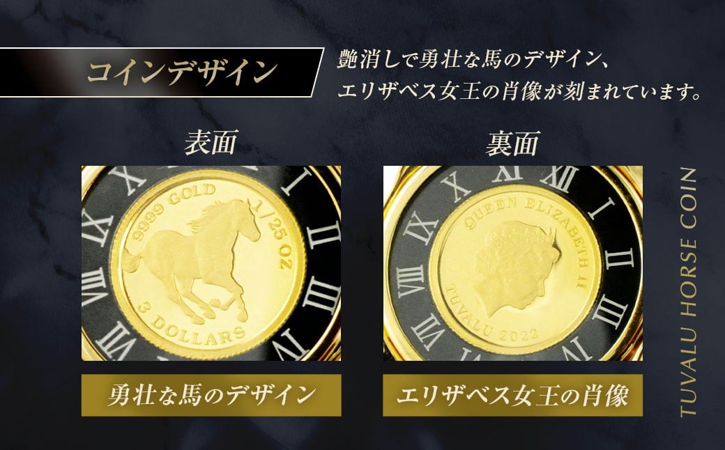 ツバルホースコインペンダント 文字盤