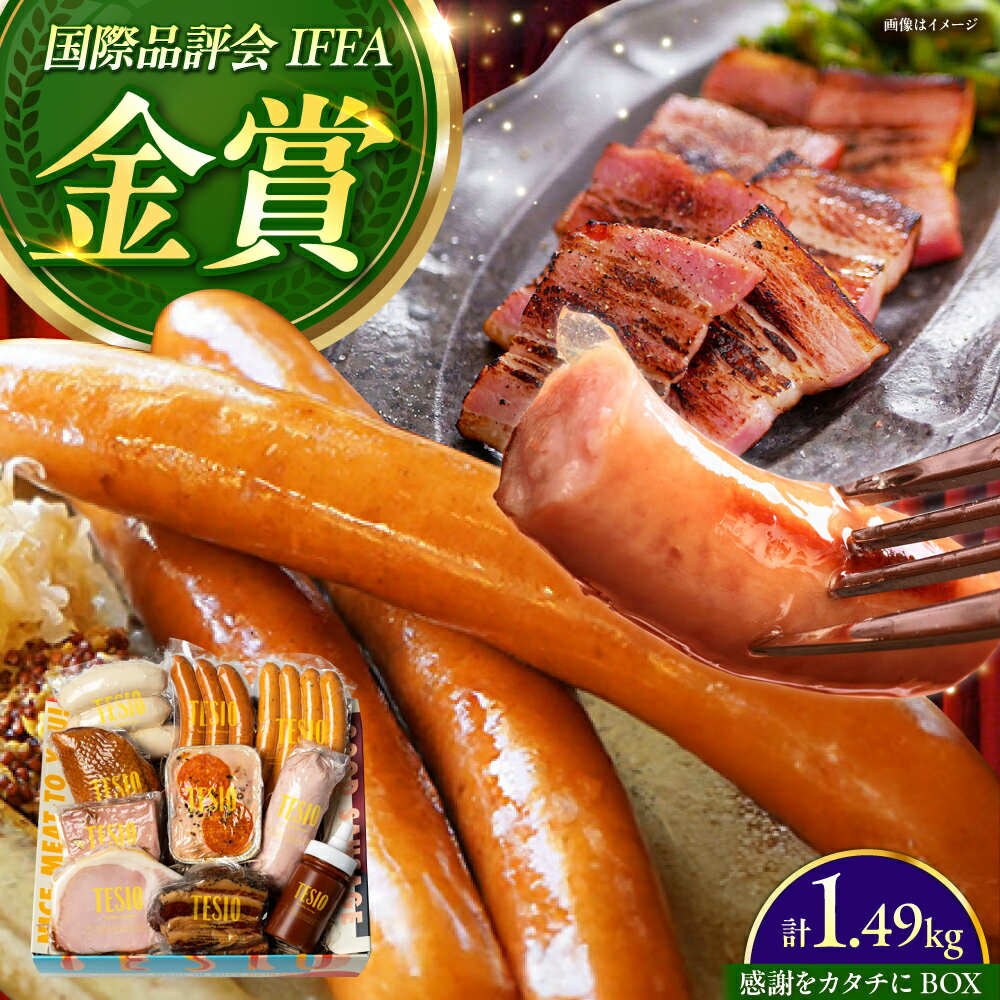 【ふるさと納税】TESIOの自家製ハム＆ソーセージ 『感謝をカタチにBOX』 豚肉 ハム ソーセージ 小分け 真空パック ハム お中元 ハム 詰め合わせ ギフト ハムギフト ハム ギフト お中元 夏ギフト 沖縄市 / TESIO [BCAD004]