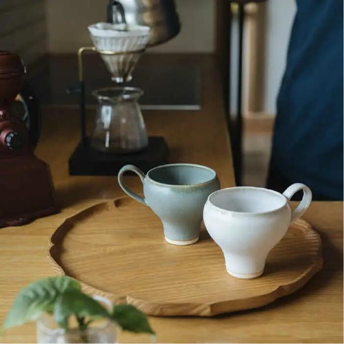 【波佐見焼】コーヒーのためのカップ コーヒーカップ tall (ホワイト・グリーン) 2色セット 食器 皿 【イロドリ】 [KE20] 波佐見焼