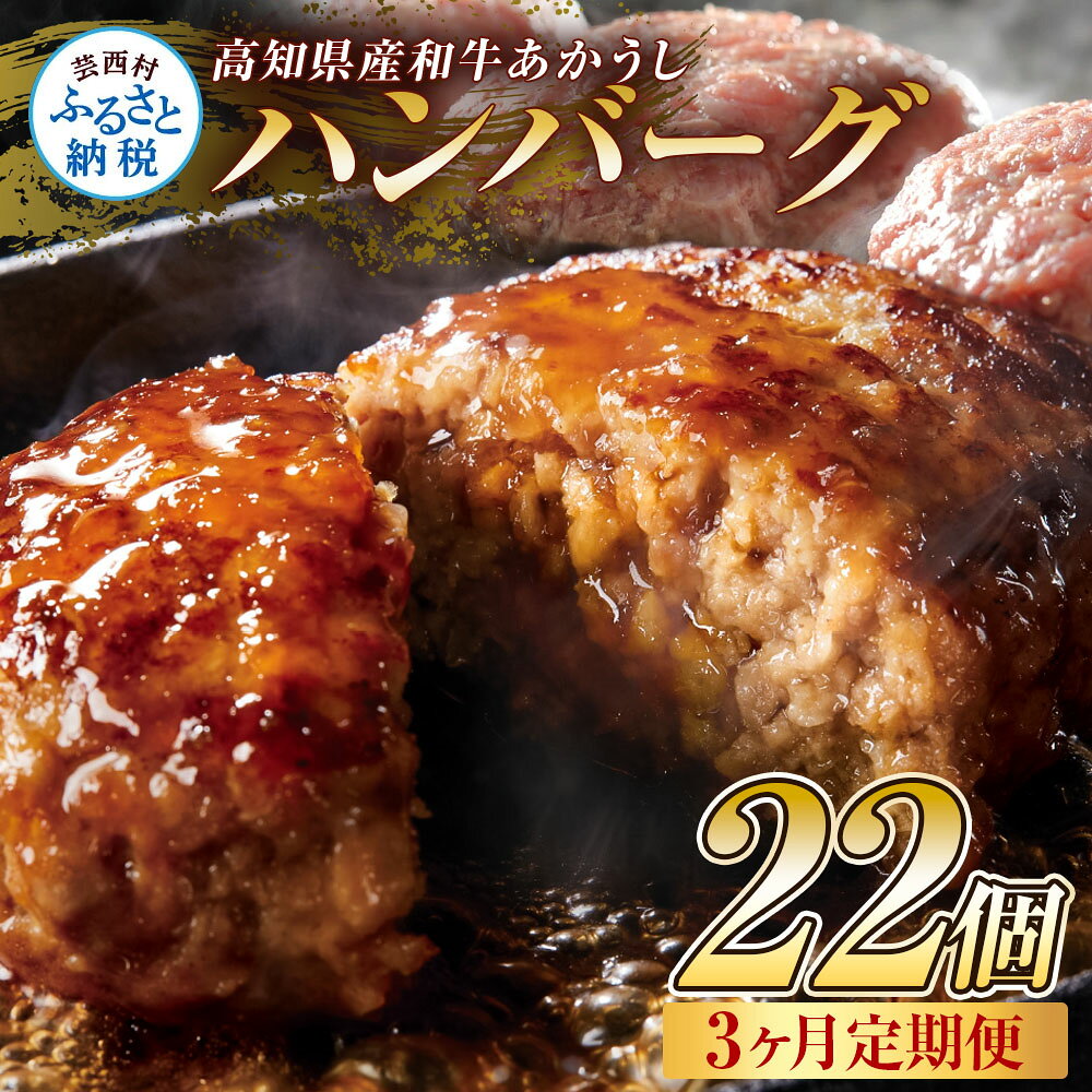 【ふるさと納税】創業50年老舗レストランの幻の和牛あかうしハンバーグ120g×22ケ 3ヶ月定期便 土佐あかうし 美鮮豚 牛肉 高級 ハンバーグ 冷凍 美味しい 肉汁ハンバーグ 焼くだけ 小分け 個包装 高級 国産 定期便 ランキング 人気 故郷納税 ランキンング おすすめ