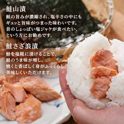 ふるさと納税 石狩市 ＜佐藤水産＞北海道のこだわり鮭切身2種(鮭山漬と鮭さざ浪漬) |  | 02