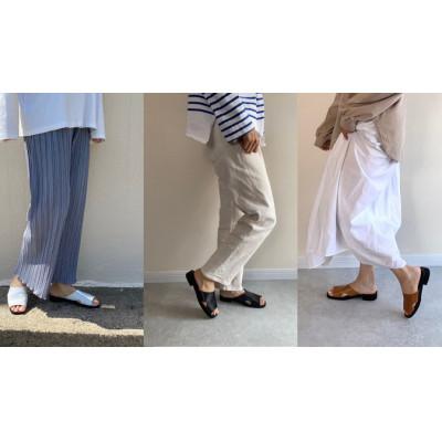 ふるさと納税 御所市 WRAP SANDALS/ラップサンダル　 キャメル×ブラック　24(24.0〜24.5cm) |  | 02