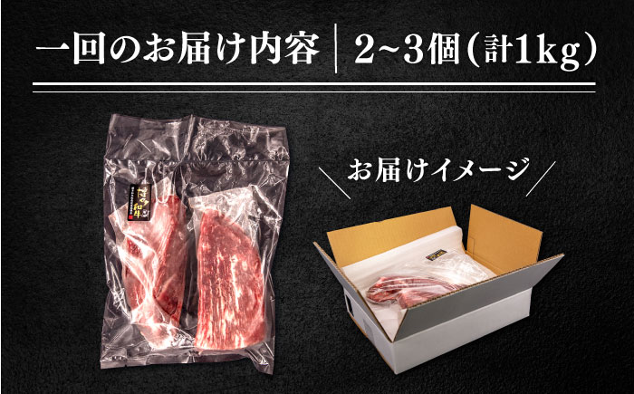 【全6回定期便】博多和牛 モモ ブロック 1kg（2-3本） 糸島市 / 幸栄物産 [ABH024] 肉 牛肉 黒毛和牛 ブロック ブロック肉 もも 赤身