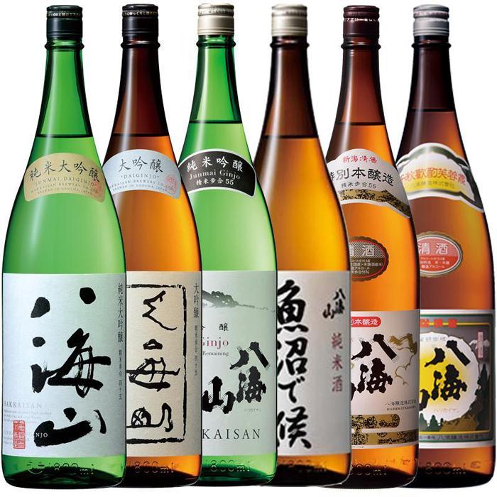 八海山 清酒・特別本醸造・純米・純米吟醸・大吟醸・純米大吟醸 1800ml×6本セット