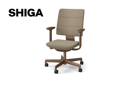 オフィスチェア イトーキ SHIGA シガ 【チェストナットブラウン×サンドベージュ】 【EI184W】 オフィス チェア 日本製