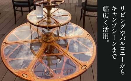 【持ち運び可能】 折りたたみテーブル　【(株)MARIO DEL MARE】[ASAZ029]