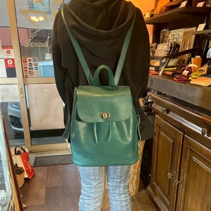 イタリア 本革 ミネルバ リュックサック カラー：オルテンシア(青緑系)