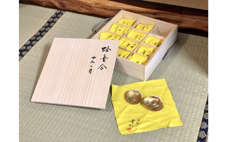 山本翠松　蛤香合十二ヵ月（12個セット）　gc01
