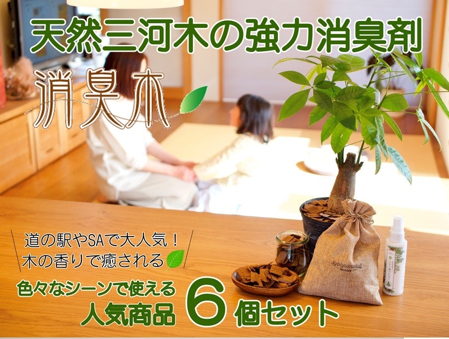 三河産天然木の消臭剤「消臭木」