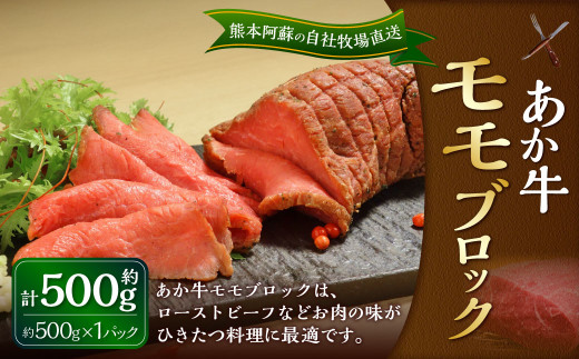 熊本和牛 あか牛 モモブロック 約500g 1パック 肉 お肉 牛肉 和牛 褐毛和種 国産 九州産 冷凍 熊本県 湯前町
