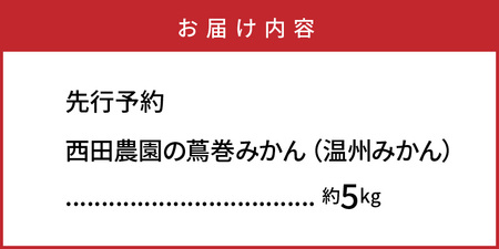 1273R_【先行予約】西田農園の温州みかん約5kg