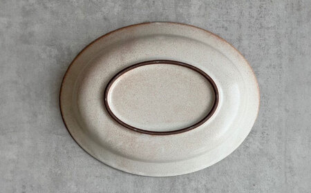 【瀬戸焼】リムカレー皿 2枚セット（白萩）【株式会社カネ三商店】 / 皿 食器 カレー皿 ギフト プレゼント / 瀬戸市[BBDD012]