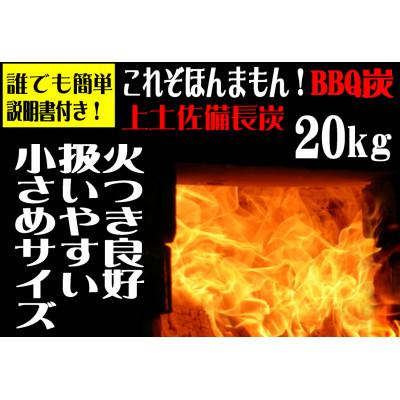 ふるさと納税 東洋町 BBQ炭・上土佐備長炭　20kg(扱いやすい小さめサイズ)BBQ　BBQ炭　備長炭　燃料　ウバメガシ