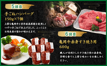 【6回定期便】亀岡牛 牛肉 お楽しみセット【計4.05kg】 牛肉