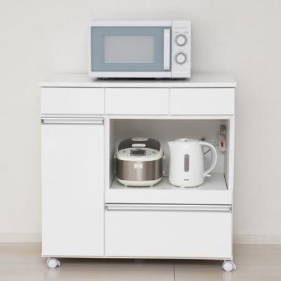 ふるさと納税 海南市 カウンターレンジワゴン3D　ホワイト