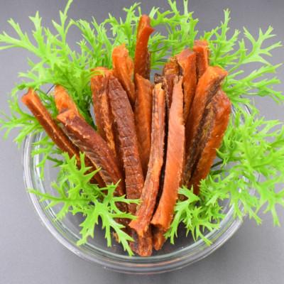 ふるさと納税 美唄市 DearHoundsこだわりの愛犬愛猫おやつ 　鮭スティックジャーキー　200g×2個　合計400g |  | 01