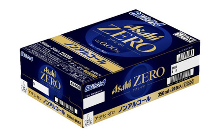 【6か月定期便】【福島のへそのまち もとみや産】アサヒゼロ350ml×24本　【07214-0461】