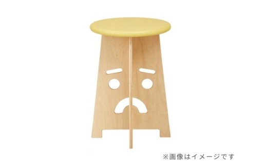 ふぇいす〈Face Stool〉　表情：えーちゃん　カラー：イエロー