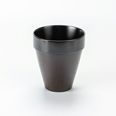 【ふるさと納税】津軽塗 スタッキングカップ 七々子微粒面/黒【 酒器 工芸品 】