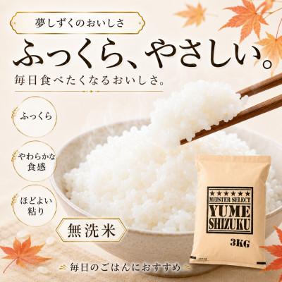 ふるさと納税 吉野ヶ里町 令和7年産【無洗米】夢しずく 6kg(3kg×2袋)五つ星お米マイスター厳選!(吉野ヶ里町) |  | 01