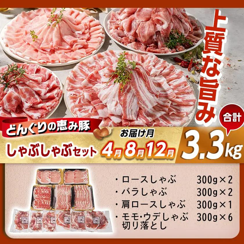 「どんぐりの恵み豚」エンジョイ定期便(10ヶ月)〔T80(10)-1102〕_(都城市) スライスセット 焼肉 スペアリブ こま切れ しゃぶしゃぶセット ブランド豚 10ヶ月 毎月お届け 毎日のお料理